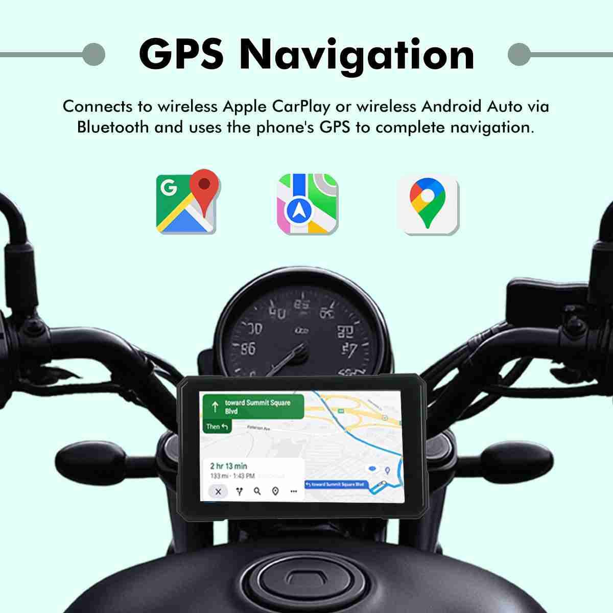 SIMTAC M3 Motorcycle GPS CarPlay Display