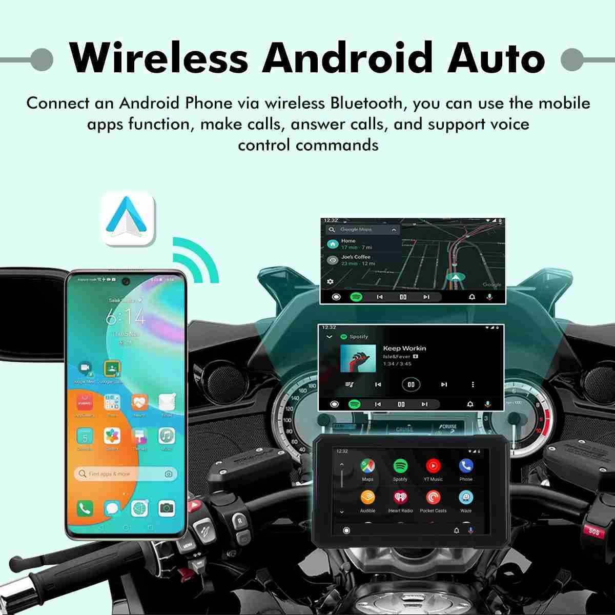SIMTAC M3 Motorcycle GPS CarPlay Display