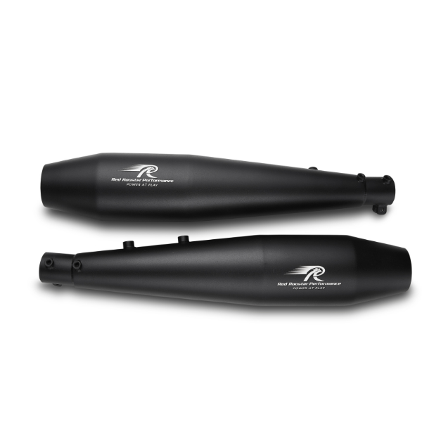 Red Rooster Stellar Black Matte Exhaust for Royal Enfield Interceptor 650 and Continental GT 650 performance exhaust upgrade