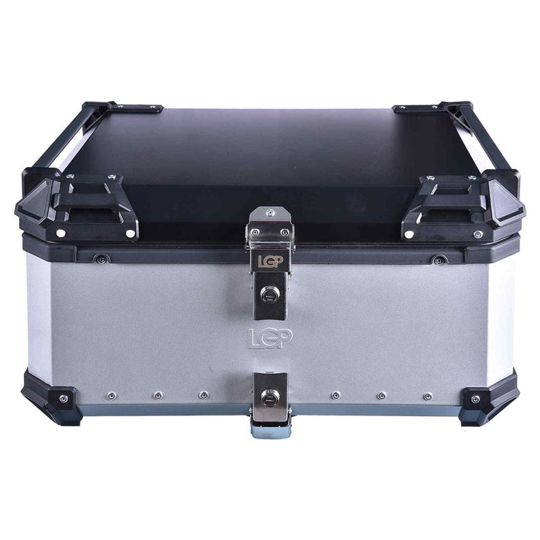 LGP 80L silver aluminum plane top box with backrest