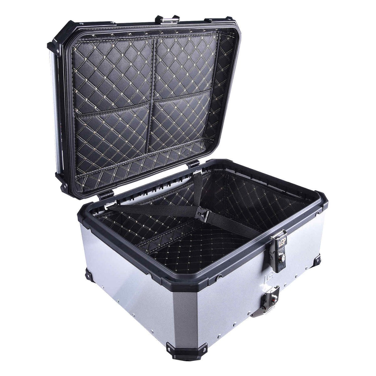 LGP 80L silver aluminum plane top box with backrest