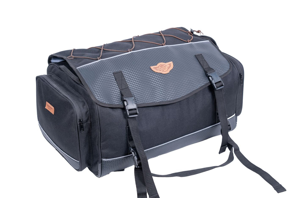 Guardian Gears Alpha 60L Universal Waterproof Motorcycle Tail Bag with Rain Cover and Inner Dry Bags