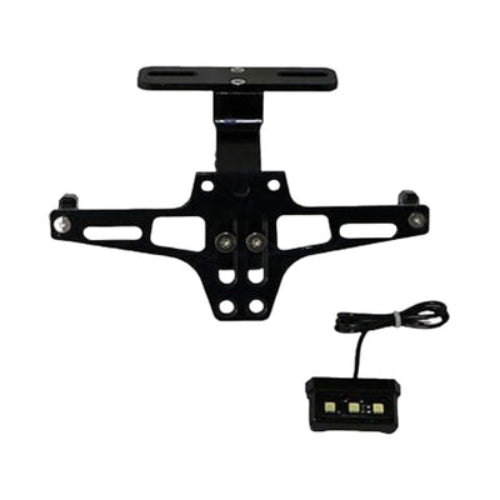 CNC adjustable black tail tidy with LED and number plate holder for motorcycle