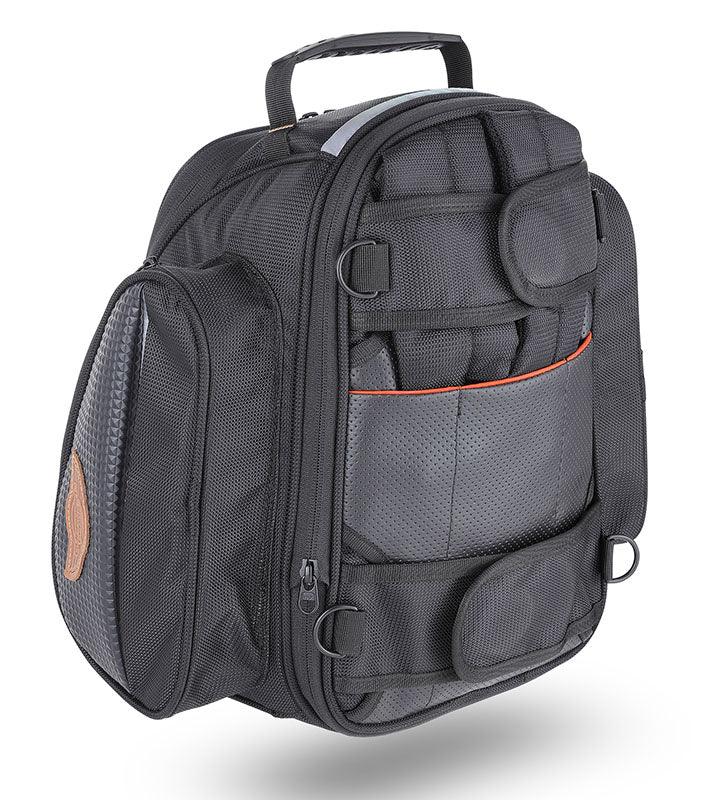 Guardian Gears Jaws 28L magnetic motorcycle tank bag mounted on Royal Enfield