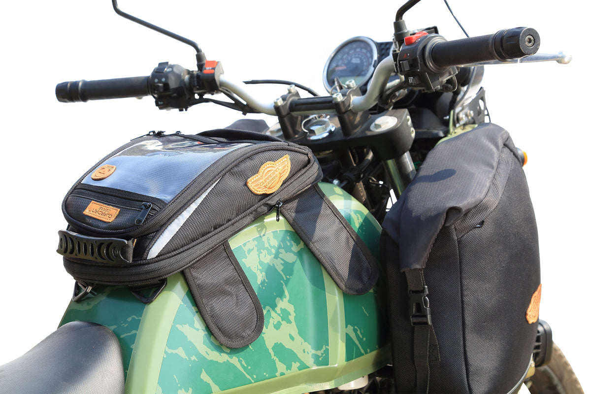 Guardian Gears side frame bags set of 2 mounted on Royal Enfield Himalayan 411