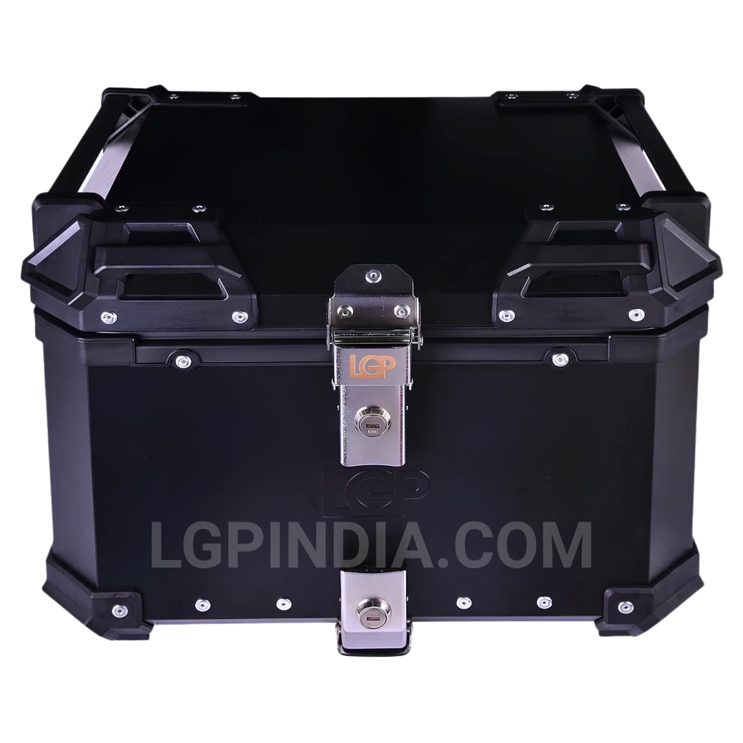 LGP 45L aluminium motorcycle top box with backrest