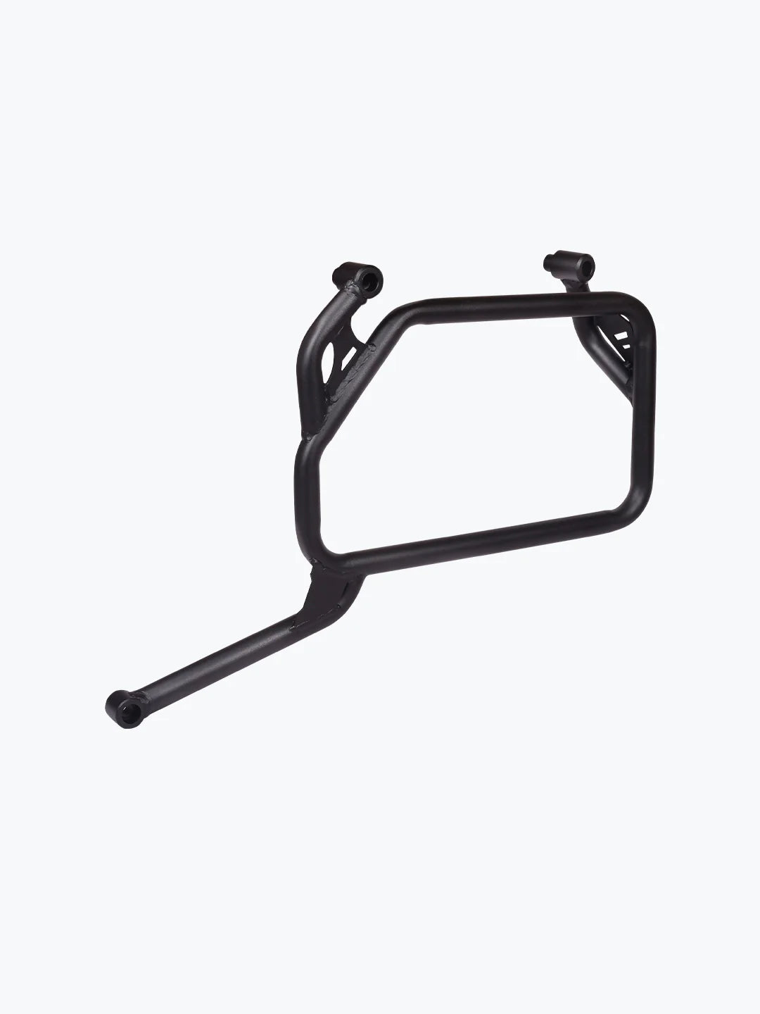 Aragorn saddle stay installed on Royal Enfield Himalayan 450 black mild steel luggage support