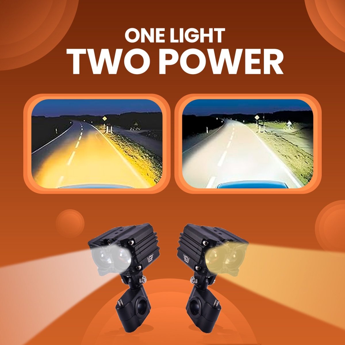 LGP MK05 80W 7000LM dual beam LED spotlight pair