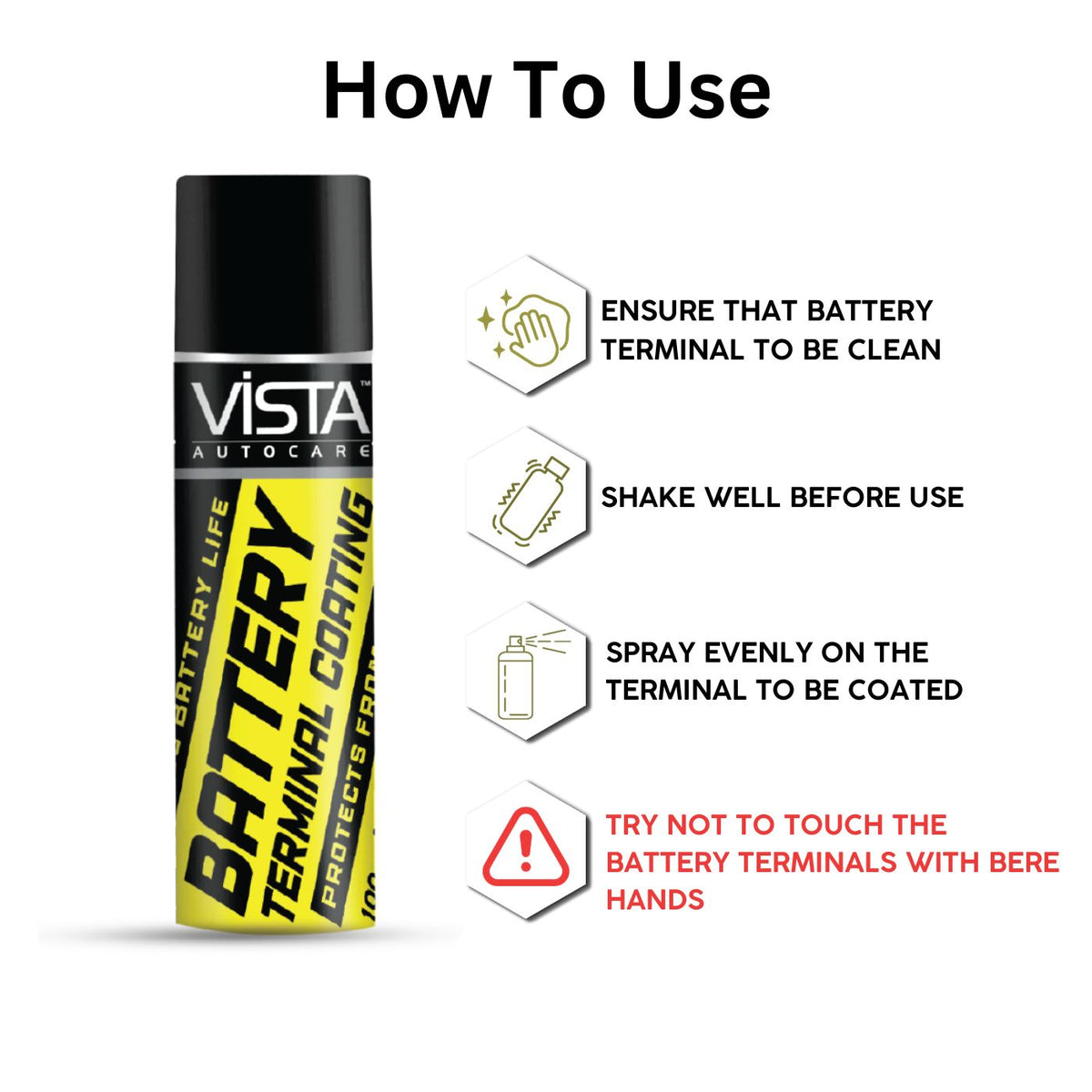 Vista Auto Battery Terminal Protector Spray 150ml anti-corrosion coating