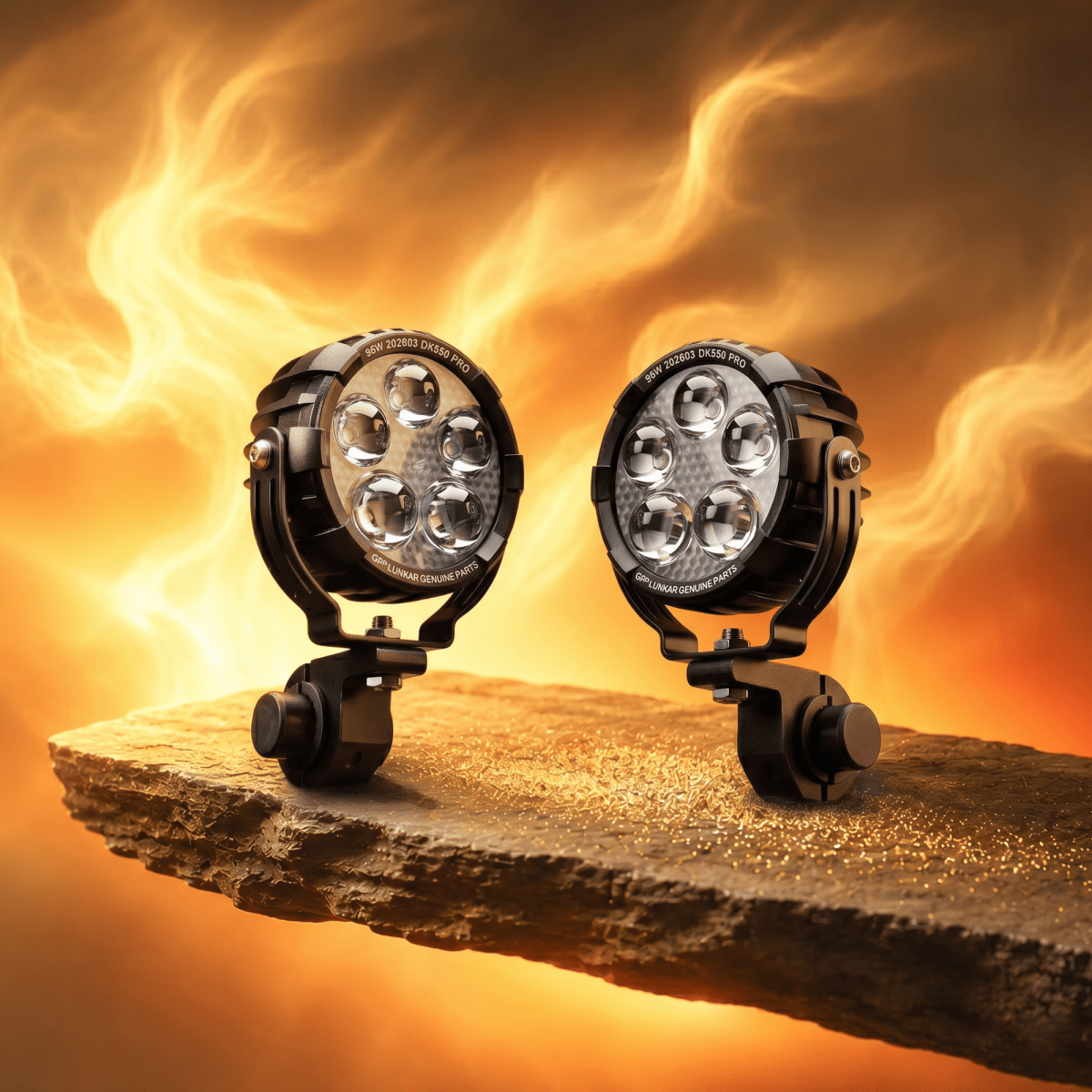 LGP DK-550 Pro 90W LED spotlight pair for bike and car