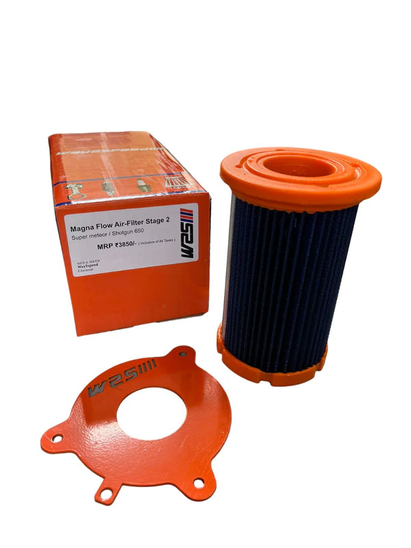 Way2Speed MagnaFlow Nano Fiber Performance Air Filter for Royal Enfield Super Meteor 650 / Shotgun 650 – Stage 2 Free Flow Intake Upgrade