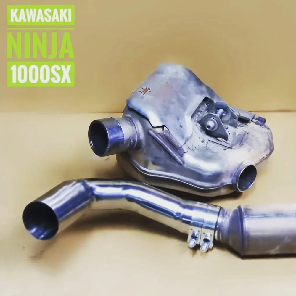 Barrel stainless steel decat pipe for Kawasaki Ninja 1000SX performance exhaust system
