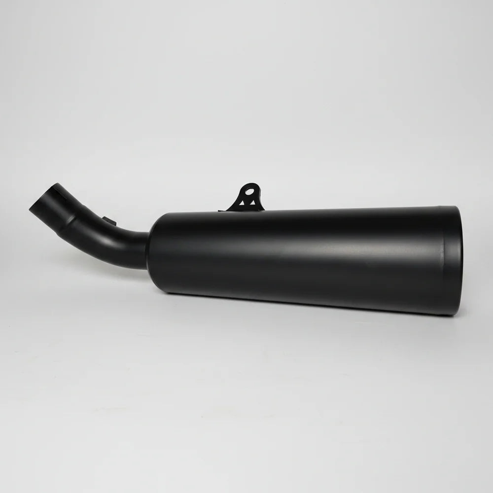 MK Racing matte black short can exhaust silencer for Harley-Davidson X440 and Hero Mavrick 400