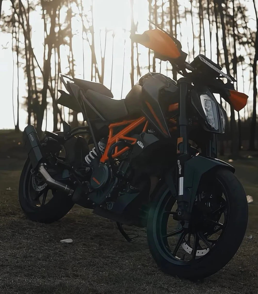 Rogue 2.0 stainless steel slip-on exhaust with mid pipe for KTM Duke 250 and KTM Duke 390 Gen 3