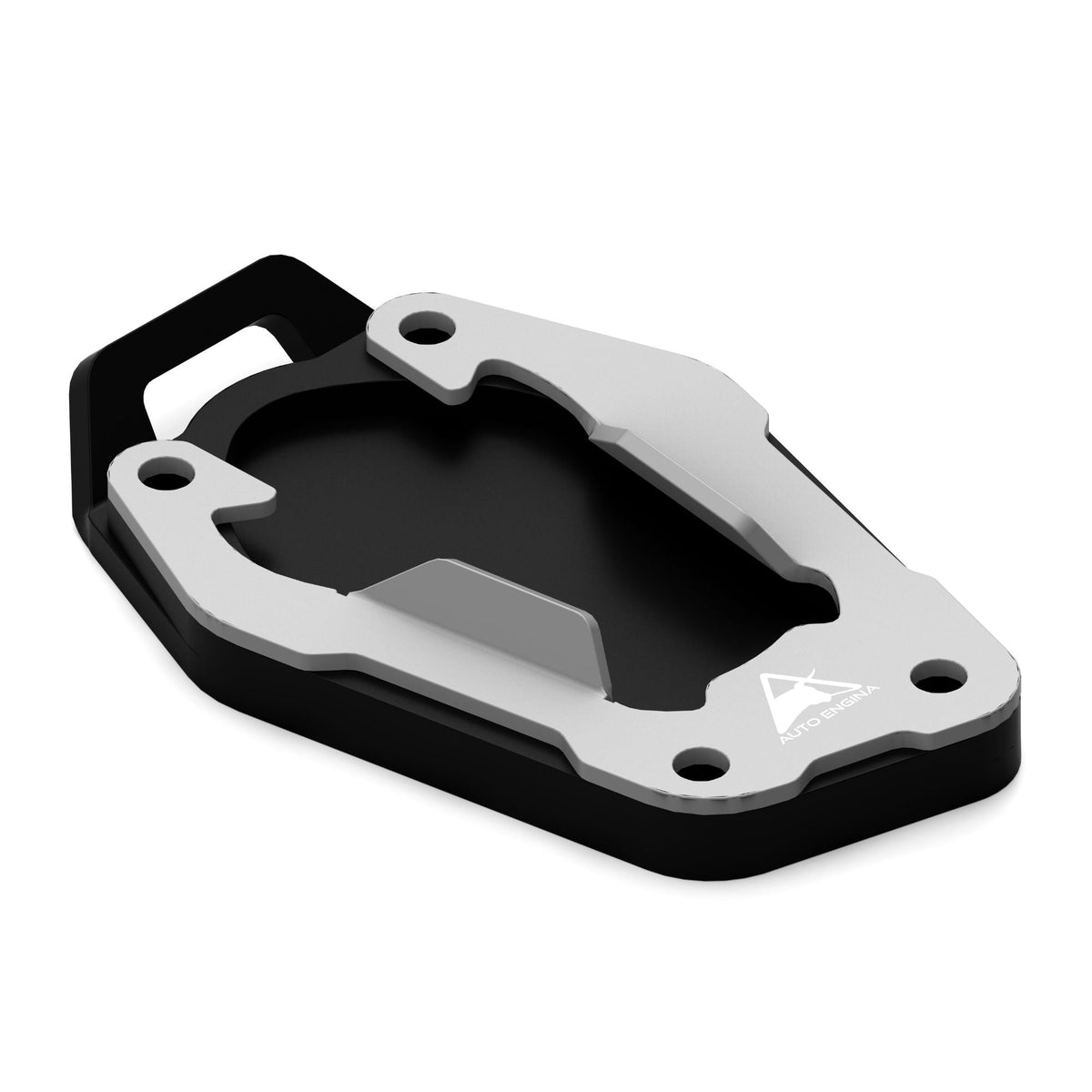 Auto Engina Side Stand Extender for Triumph Scrambler 400X in black with aluminium and stainless steel construction