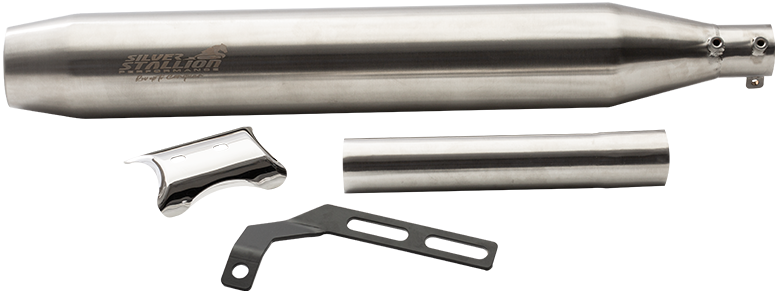 Silver Stallion Ranger performance exhaust for BSA Gold Star 650 silver black matte brushed