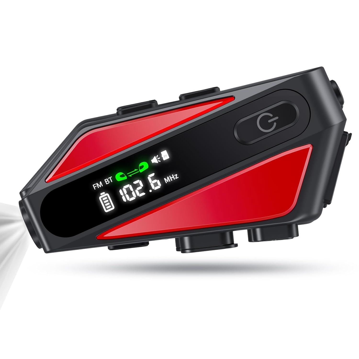 EDYELL C6 Red Helmet Bluetooth Headset Waterproof HiFi Sound