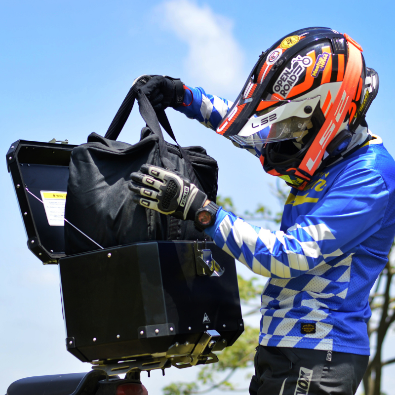 Auto Engina 42L Top Box Inner Bag Black – 900D PU Coated Motorcycle Touring Luggage Bag