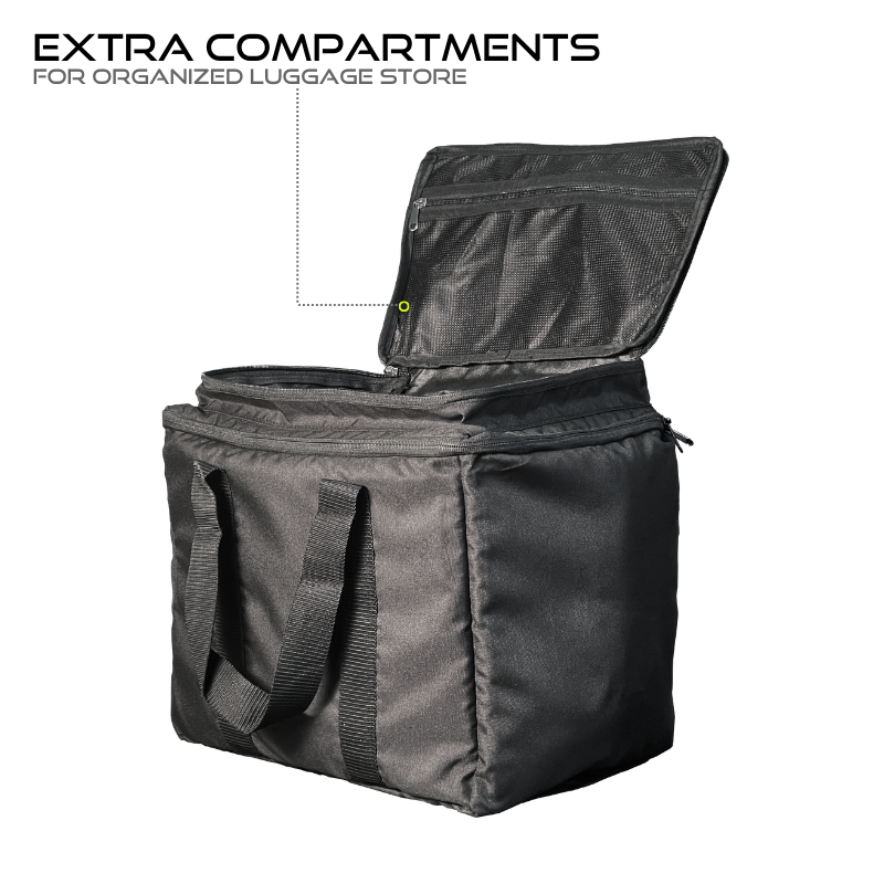 Auto Engina 42L Top Box Inner Bag Black – 900D PU Coated Motorcycle Touring Luggage Bag
