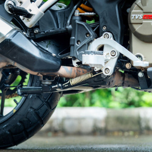 Auto Engina Centre Stand for TVS Apache RTX 300 Heavy Duty Mild Steel Motorcycle Stand Black