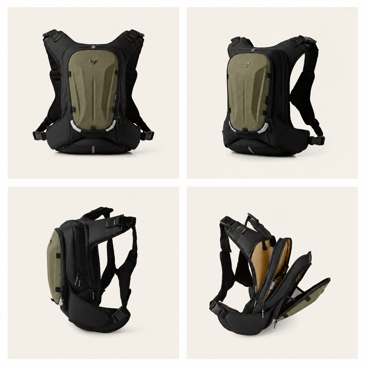 Vantora Prime 25L Backpack with 2L Hydration Bladder – Adventure and Motorcycle Backpack with Hydration System