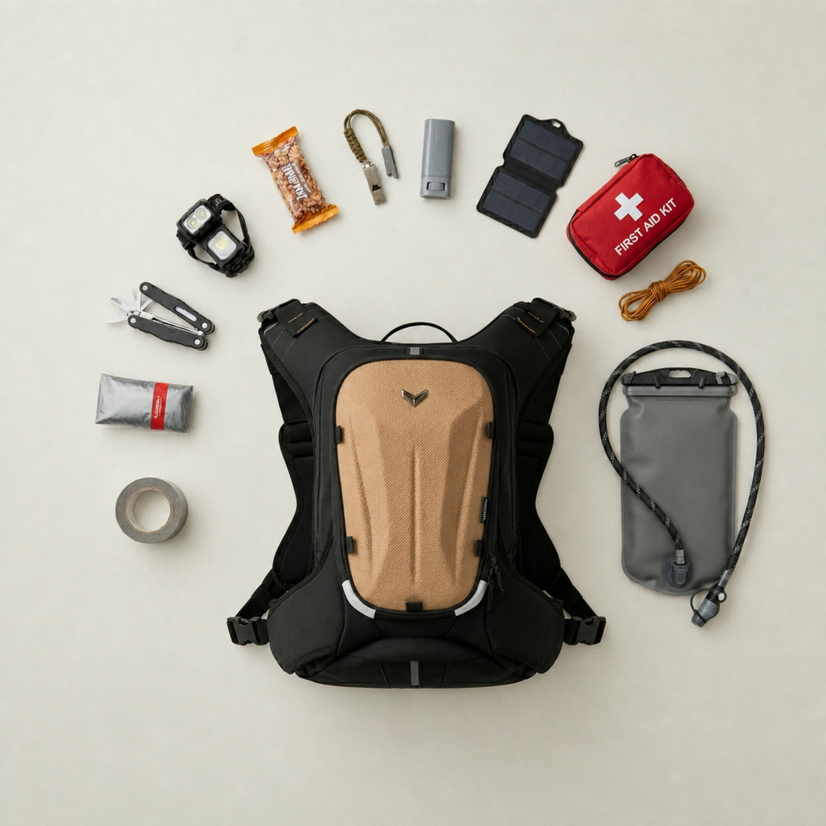 Vantora Prime 25L Backpack with 2L Hydration Bladder – Adventure and Motorcycle Backpack with Hydration System