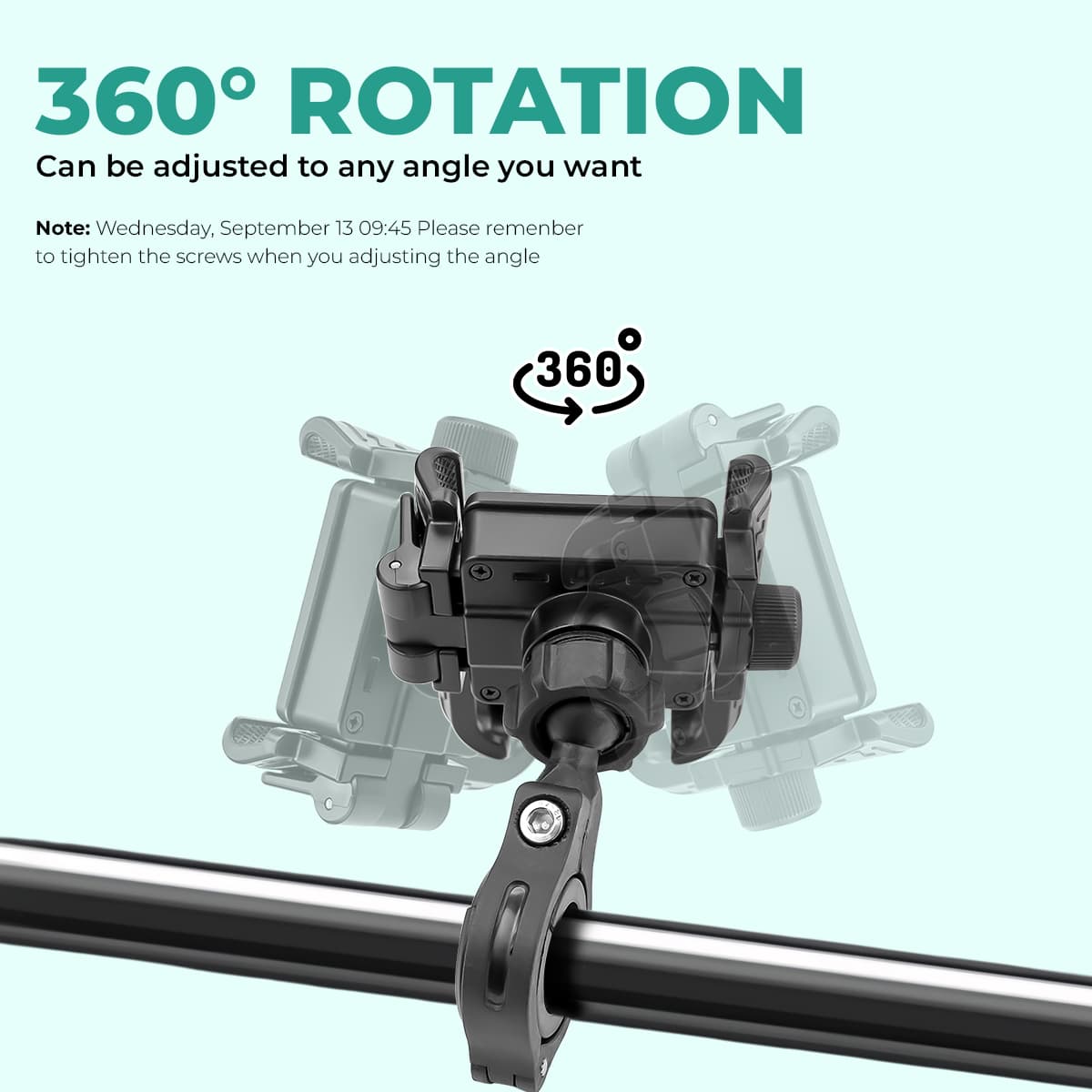 Simtac JQL1 Quick Lock Jaw Grip Mobile Holder for Bike Motorcycle Phone Mount