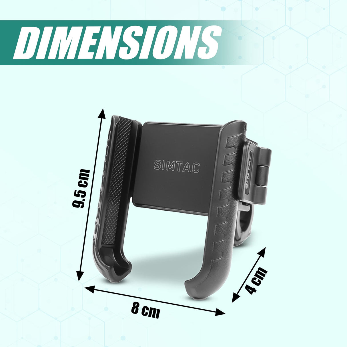 Simtac JQL1 Quick Lock Jaw Grip Mobile Holder for Bike Motorcycle Phone Mount