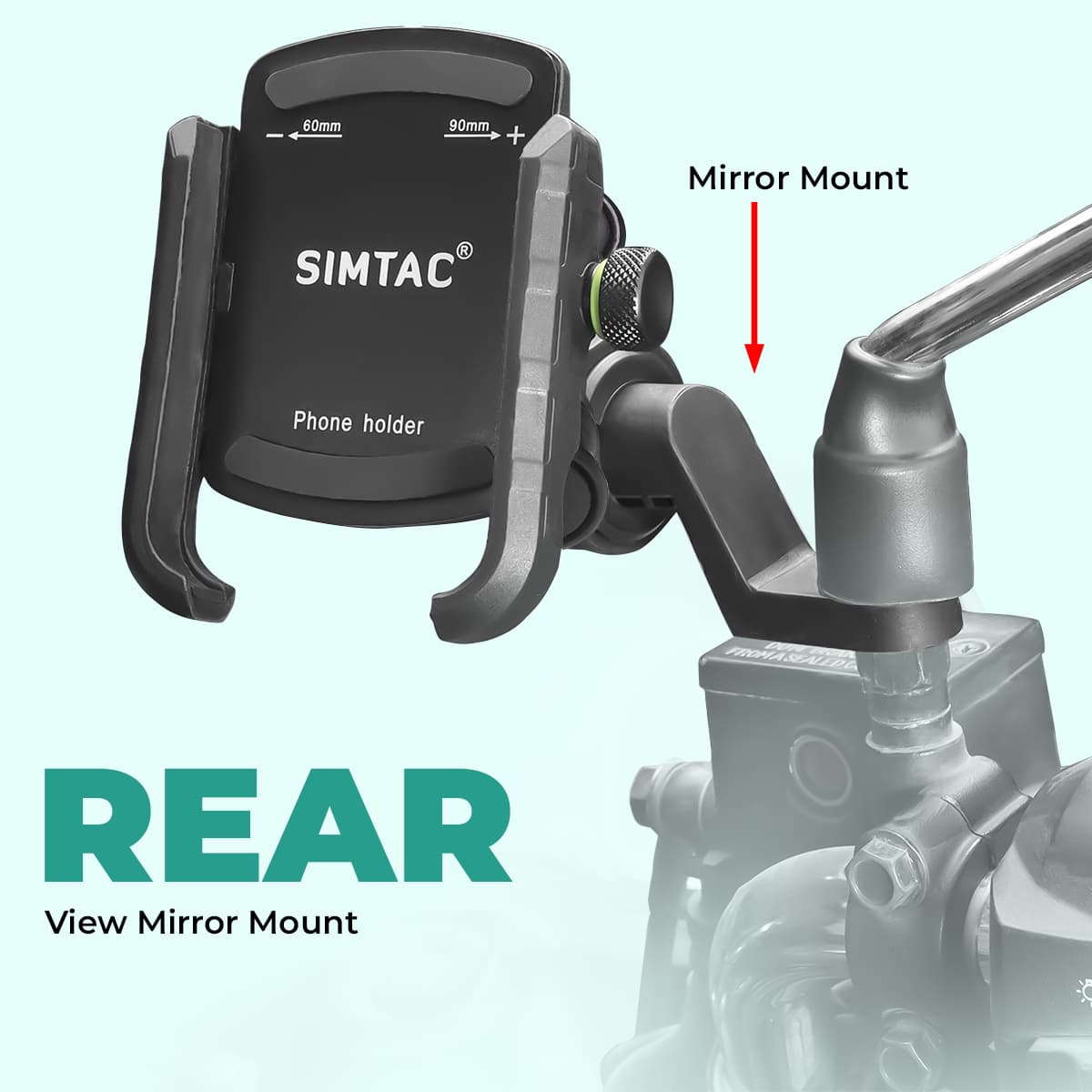 Simtac MH01-PRO Super Grip motorcycle mobile holder with vibration damper