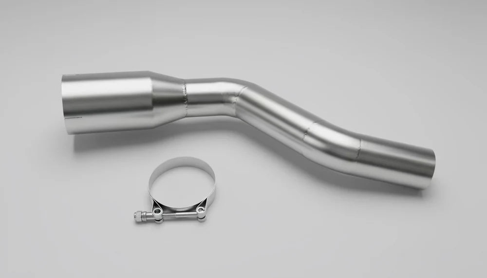 Rogue 2.0 stainless steel slip-on exhaust with mid pipe for KTM Duke 250 and KTM Duke 390 Gen 3
