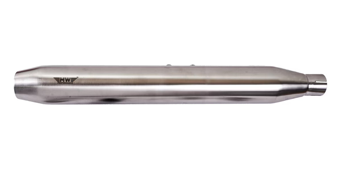 Motowings Type 1 Short Barrel Steel Matt Exhaust for Royal Enfield Classic 350 500 Performance Silencer