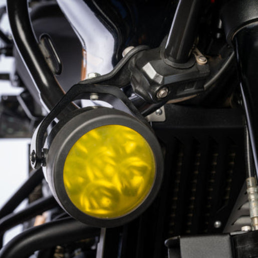 Auto Engina Universal Fit Motorcycle Fog Light Mounts Set with 19mm to 27mm TPU grips and adjustable aluminium brackets