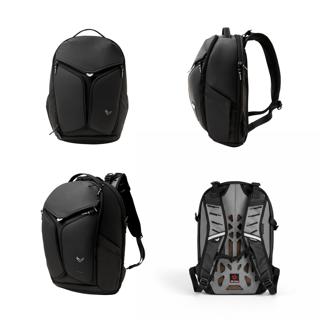 Vantora LYCAN 30L Carbon Black Laptop Backpack for Work, Commute, Travel & Daily Carry