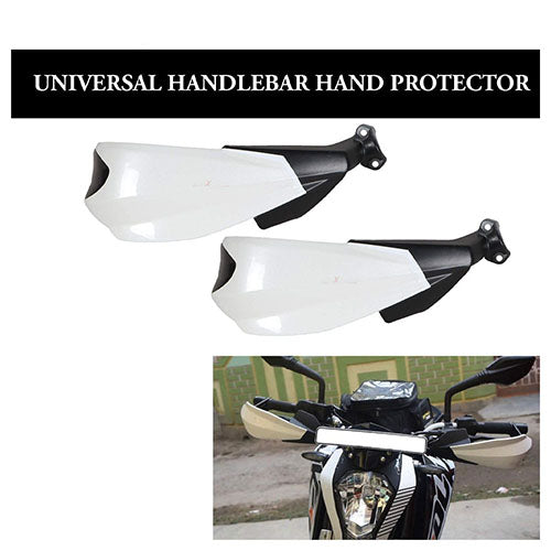 White universal motorcycle handle protector hand guards for Duke NS200 MT15 and Dominar