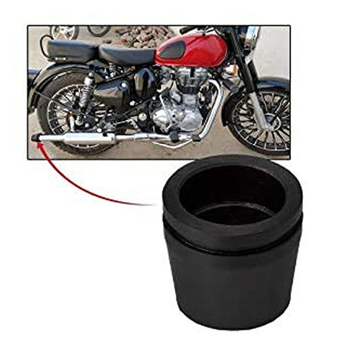 Protective End Silencer Rubber for Royal Enfield Bullet (Black)