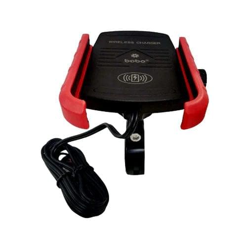 BOBO Jaw-Grip Aluminium (with Fast 15W Wireless Charger) Bike / Cycle Phone Holder Motorcycle Mobile Mount