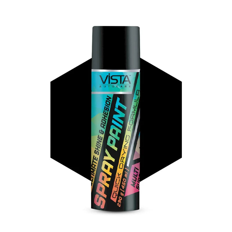 Vista Black Glossy Spray Paint 400 ml

