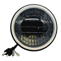 7 Inch Diamond Cut Round Led Headlight Fits in Royal Enfield all model and Mahindra Thar