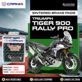 CRANK1 Sintered Rear Brake Pads CB312 for Triumph Tiger 900 Rally Pro 2024 Onwards Motorcycle Brake Pads