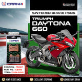 CRANK1 Sintered Front Brake Pads CB706 for Triumph Daytona 660 2024-2026 Motorcycle Brake Pads