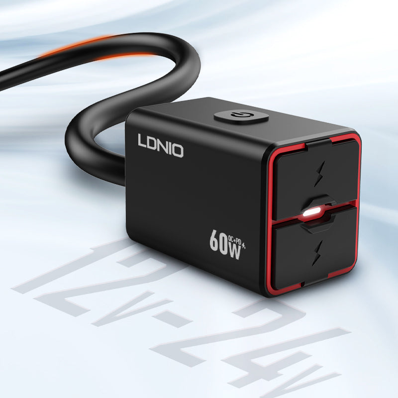 LBC Moto LDNIO C108 60W motorcycle fast charger PD 3.0 QC 3.0 type C USB waterproof bike charging adapter
