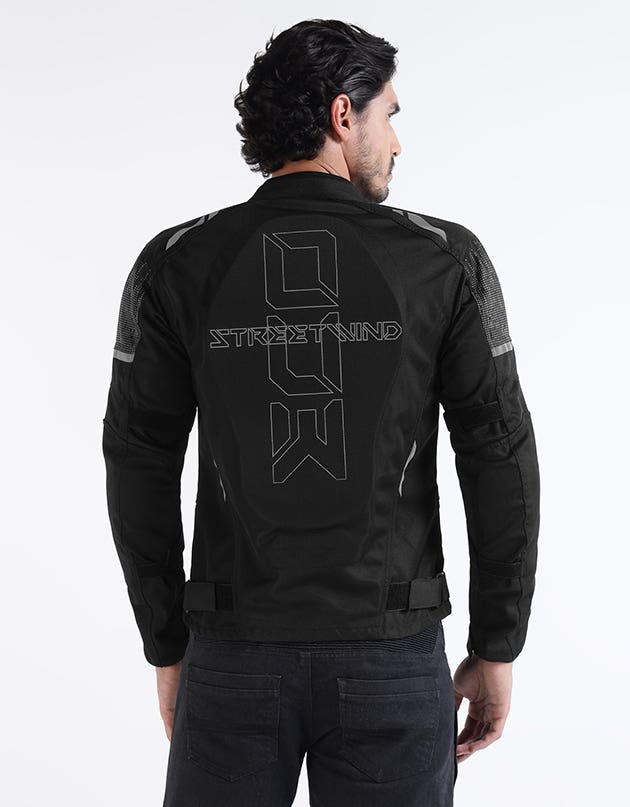 Royal Enfield Streetwind Eco 3 Riding Jacket in Red, Green and Grey