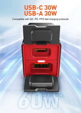 LBC Moto LDNIO C108 60W motorcycle fast charger PD 3.0 QC 3.0 type C USB waterproof bike charging adapter