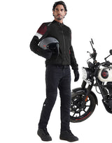 Royal Enfield Streetwind Eco 3 Riding Jacket in Red, Green and Grey
