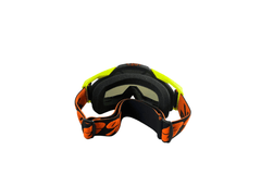 100% MX Goggles Black yellow orange with purple tint - 1 YEAR WARRANTY