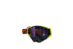 100% MX Goggles Black yellow orange with purple tint - 1 YEAR WARRANTY