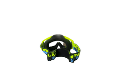 100% MX Goggles neon black blue tinted - 1 year warranty