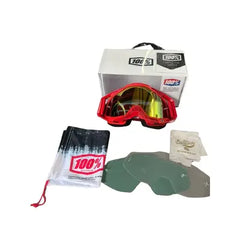 100% The Motocross & Mountain Biking MX Goggle – RED - YEAR WARRANTY