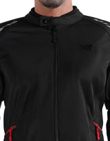 Royal Enfield Streetwind Eco 3 Riding Jacket in Red, Green and Grey