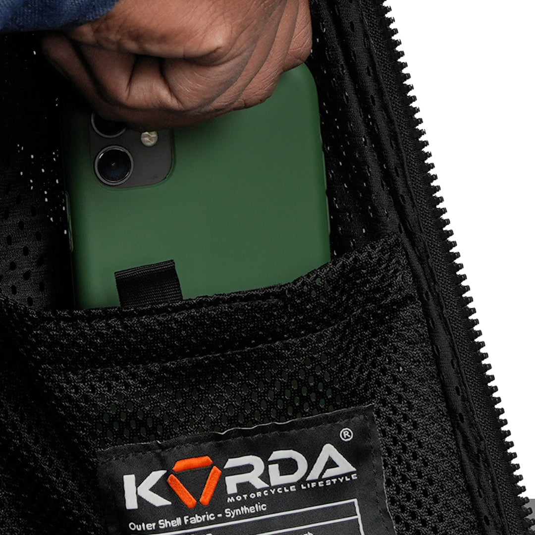 KORDA Urban motorcycle riding jacket with CE Level 2 armor and chest protectors